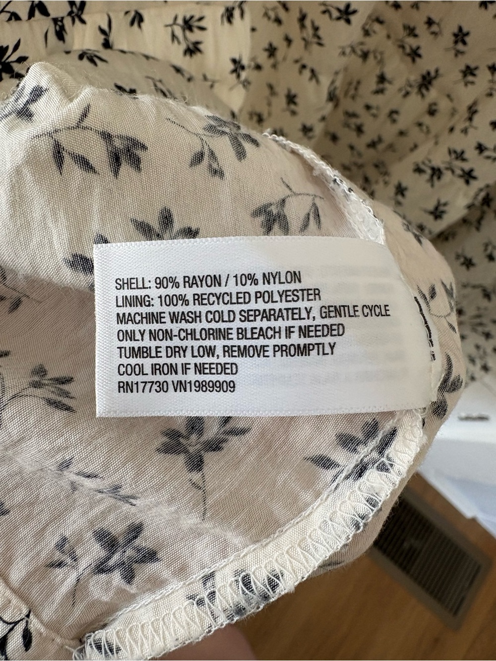 a new day Cream Midi Skirt with Black Floral Print - Picture 5 of 5